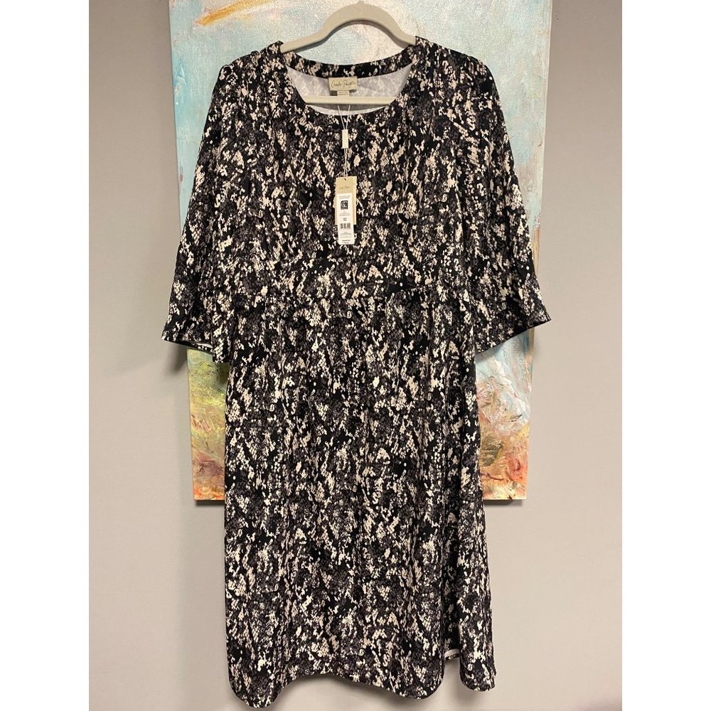SALE - NWT Charlie Paige Giftcraft Women's Sz Medium Midi Dress Snake Skin